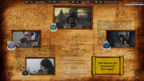 [D&D 5E + GM Mode] Chronos, Uma Nova Aventura #01 • !sorteio !loots !rpg !ouro