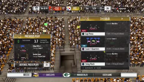Sfl yr3 week 1 vs browns 