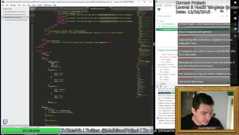 Chat & Code - Laravel & VueJS Template Builder