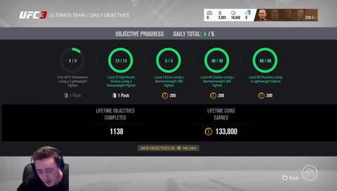 [ENG] UFC 3 | McNubface Back on the losing streak | Daily Challenges & Rage | Music [Ps4-Pro]