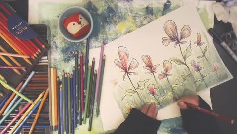 colours rule the day- 30"x22" watercolour {CVG}+[SOV]