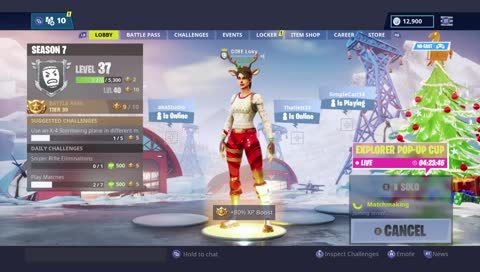 Fortnite Solos with Red-Nosed Raider