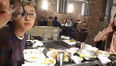 OUTSIDE THE BEAR DEN EATING KBBQ WITH FRIENDS!!!