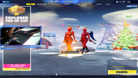 duos pop up cup //vbucks givaway if we get 150 followers