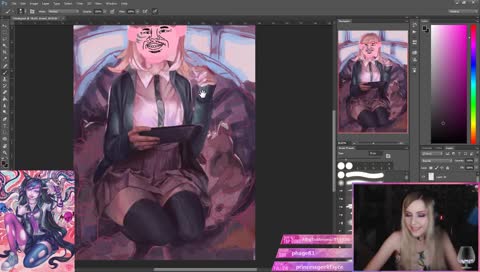 Last stream of 2018 D: | Chiaki/Danganronpa fanart! ! (｡♥‿♥｡)