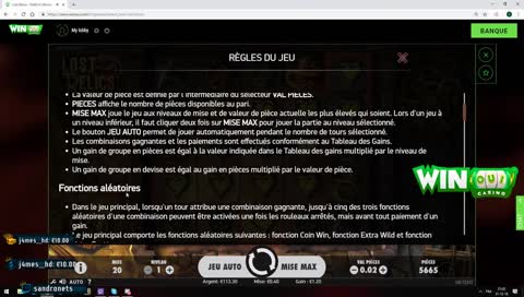 Caly sur WINOUI Start 200 € ROAD TO 1K !win