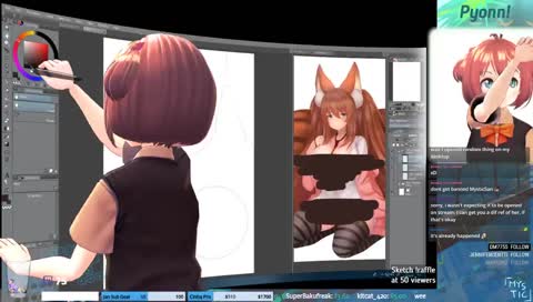 Twitch-chan continue! +Sketch Raffle at 50v~