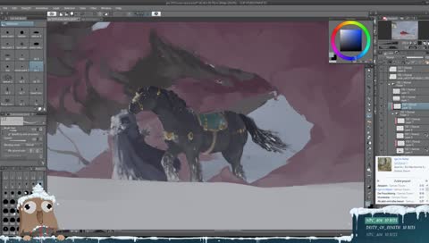 (eva draws) original art- painting practice and stuff ! ᕕ( ಠ‿ಠ)ᕗ (mic on)