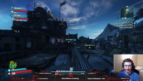 Been streaming all day kinda loopy- Borderlands 2
www.Facebook.com/shockxwav3