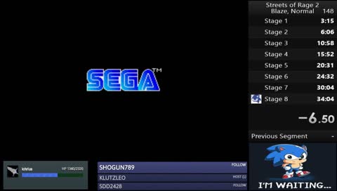 Streets of Rage 2 Grind - Blaze Normal - Time to beat 33:18