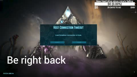 And I'm back after finding out my HDD is dying