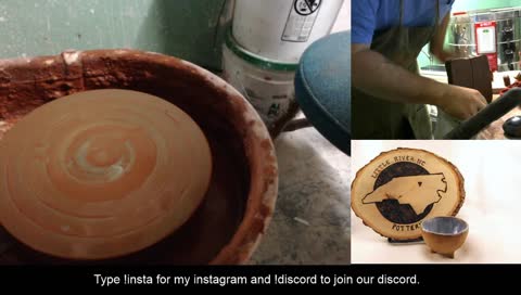 streaming pottery we are making cups!. !insta !discord
