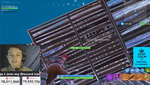 Playing Fortnite creative 1v1 with friends you can join if ya want (sub to Pewdiepie)