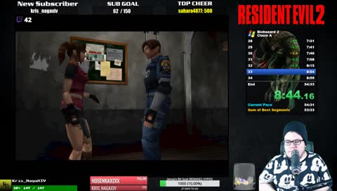 [Road To Partner] RE2 Claire A Speedruns For Sub 54 HYPE!!