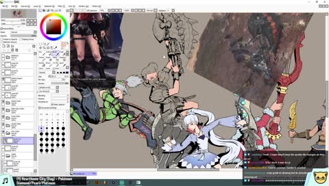 Trying to finish this drawing I started months ago, and maybe making some assets