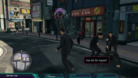 Yakuza 0 on PC (with very epic gamer stream layout)