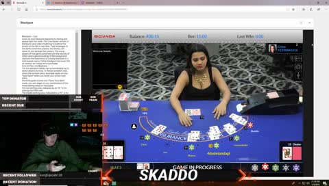 HIGH ROLLER BLACK JACK! 500$ Start 700$ Goal