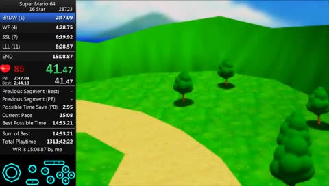 SM64 16 star WR attempt | no mic (i don't reply to chat during runs)