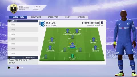 PCN Genk in transition to be bought by PCN Watford for PCN pro clubs FIFA season 10 league 1. But PCN league blocking Change!!!