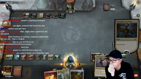 Teaching a girl who has never played Magic the gathering how to play the game!