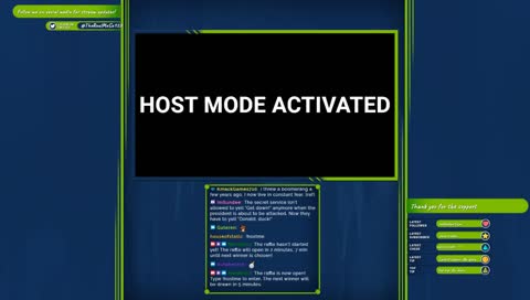 Host mode activated. (I think) !hostme to enter!