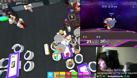 Roblox. Melee.. Song Requests. Text to Speech. The usual.