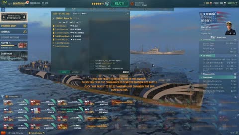 WoWS - Clan Battles on Asia server with 1AN-E