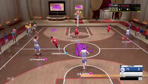 Watching basketball and grinding myTeam