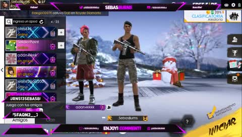 [Esp/Arg]Sean todos Bienvenidos!! Hoy Free Fire Clasificatoria 👀👀!!