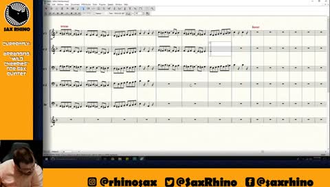 Doing saxophone stuff. Sax tips and tricks, maintenance, composing and arranging, behind the scenes of the SaxRhino business!