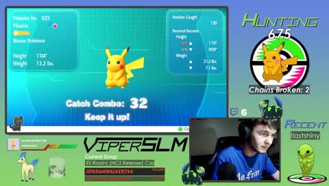 [PG-13, Interactive Stream] Shiny hunting Pikachu/Bulbasaur! (Phase 3) - !lastshiny !cookies