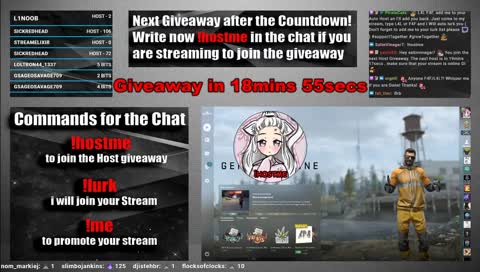 ๐ฅHost-Giveaways every 20min 24/7๐ฅ Join with !hostme ๐ Self promotion allowed โ
โญ16/20 Subs! โญ ๐ -> Free Prime Sub <- ๐