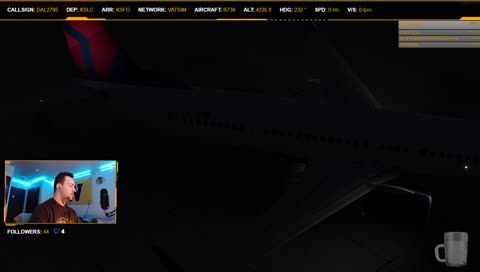 [P3D V4.4] Firday Night FNO!! Excuse the Sick Man on the Screen!