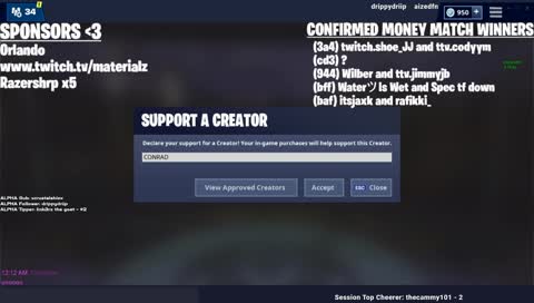 Friday Night Money Matches | !Sponsor | TEAM EPOCH | Creator Code: CONRAD |