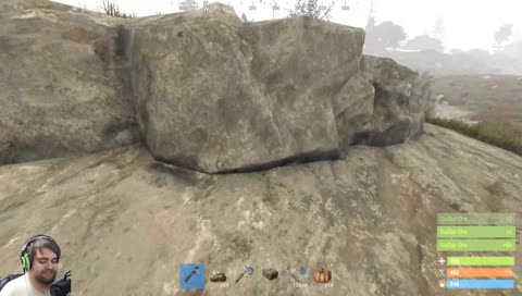 He found a nice rock