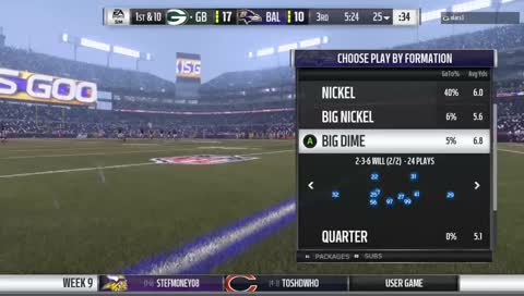 XCFL: Ravens VS Pack