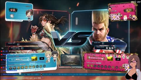 鉄拳7 s2 カタリーナランクマ 白虎から youtube&twitch 実況 2019/1/15