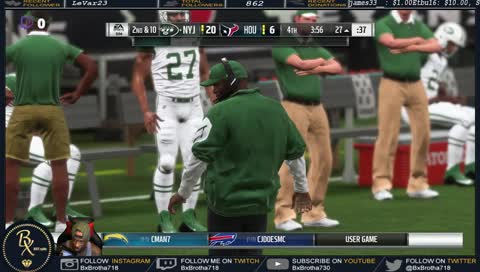 [PS4] Madden NFL 19 l LFL14 CFM l Season 3 l Week 16 l Jets @ Texans