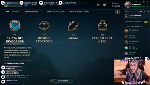 (EN/ES) LucyWeird •ω• | Platino IV en LAN / Rank 12 HS uwu