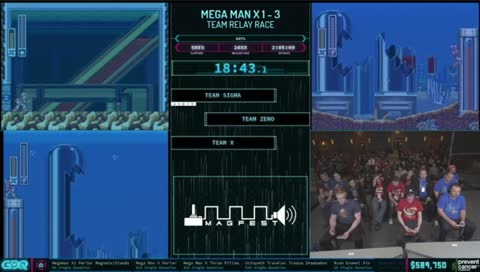 Mega Man X1 - 3 Team Relay Race [AGDQ2019] - пытаемся в комментирование