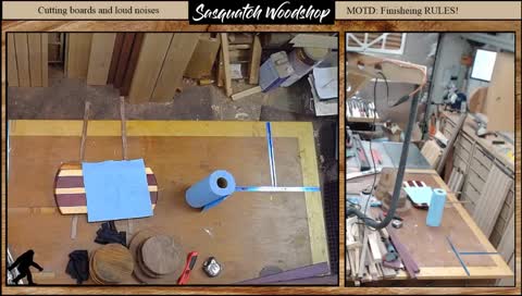 First final cutting board stream! And some sanding and bowl blanks.
