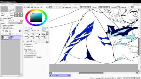 Coloreando a una Lu diabla :3