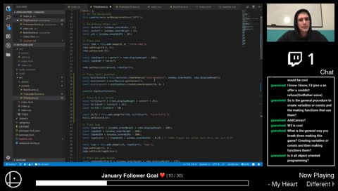 JavaScript Game Dev: Title Screen Stuff [No Place Like] with Kirk M. (@saricden)
