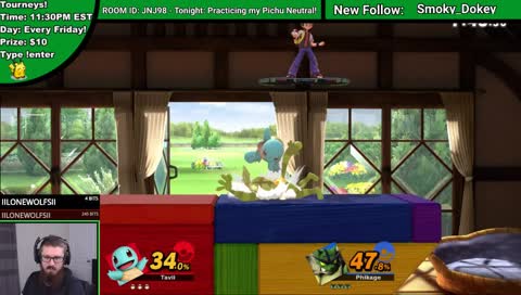 Practicing my Pichu Neutral before tomorrow's tourney! (: