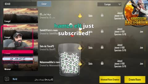 بث ببجي موبايل | روم نلعب مع المحترفين | إشترك خلنا نوصل 1.000 مشترك