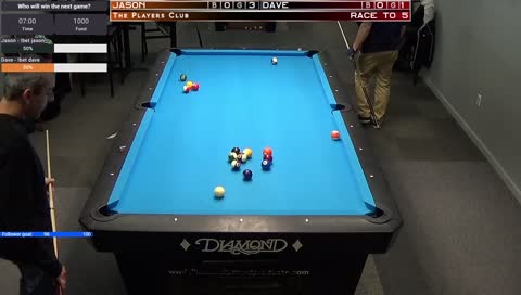 [1-18-19] Dave P v Jason U #onepocket #9ball #pool #billiards #smallstreamer