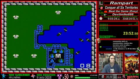 VidNesChallenge #208 Rampart (Run Attempts) - Suggéré par Devilmike666