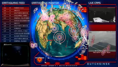 Earthquake3D Live Stream - 24/7 Global Seismic Activity