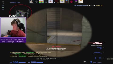 Cmitch whiffs another shot