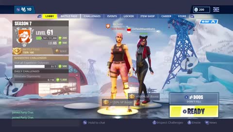 A little fortnite fun!! Lets get it!! Completing challenges!